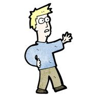 cartoon worried man N158