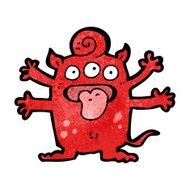 cartoon weird monster N8