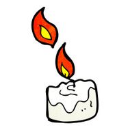 cartoon burning candle N13