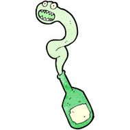 cartoon haunted wine bottle N2