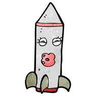 Cartoon Rocket N72