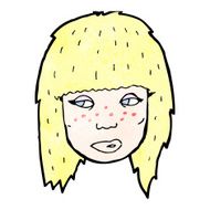 cartoon blond woman's face N2