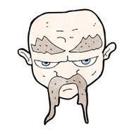 cartoon man with long mustache N18