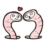 cartoon worms in love N2
