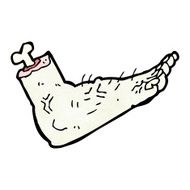 cartoon gross severed foot N2