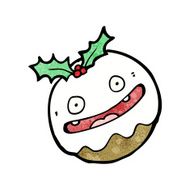 cartoon christmas pudding N46