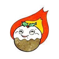 cartoon christmas pudding N47