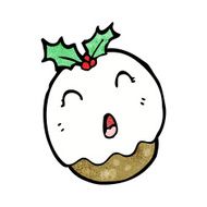 cartoon christmas pudding N49