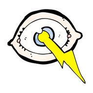 cartoon lightning strike eye