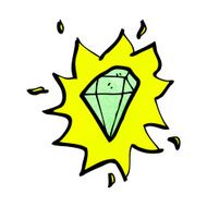 cartoon glowing gem N2