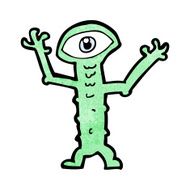 cartoon funny little monster N12