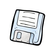 cartoon old computer disk N15