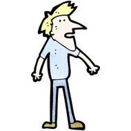 cartoon nervous man N237