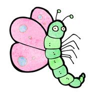 cartoon funny butterfly N19