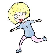 cartoon running woman N6