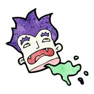 cartoon severed vampire head N4