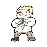 cartoon excited office man N6