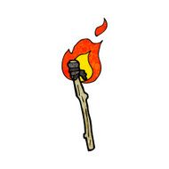 flaming torch cartoon N5