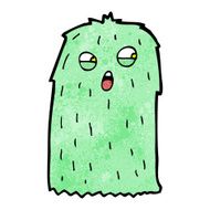 funny green hairy monster cartoon N8