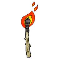 flaming torch cartoon N6