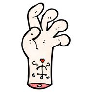 cartoon hand with tattoo N2