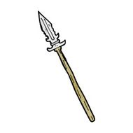 cartoon primitive spear N4