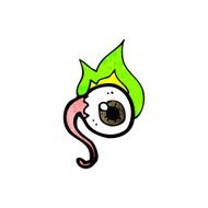 cartoon flaming eyeball N2