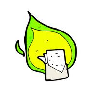 cartoon flaming letter N108