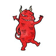 cartoon waving devil N2