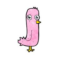 funny cartoon bird N266