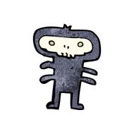 cartoon little halloween monster
