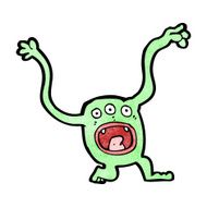 cartoon funny little monster N18