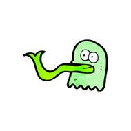 cartoon slimy ghost N23