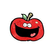 cartoon happy apple N23