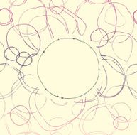 Light lace seamless banner with hand-drawn circles