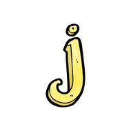 cartoon letter j with eyes N3