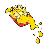 cartoon cheesy nachos N3