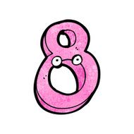 funny cartoon number eight N2