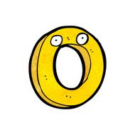 funny cartoon number zero N2