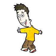 cartoon happy boy N377