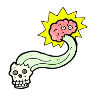 cartoon brain floating out of skull N2