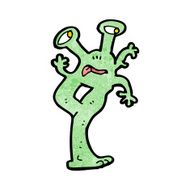 cartoon weird alien monster N18
