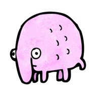 cartoon pink animal N2