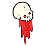 cartoon gross skull N26