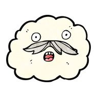 cartoon cloud with mustache N2