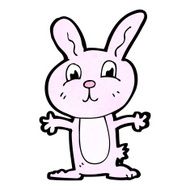 cartoon pink rabbit N85