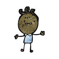 cartoon happy doodle man N37