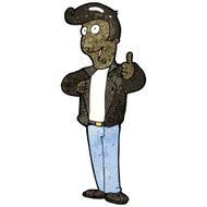 cartoon man in leather jacket N2