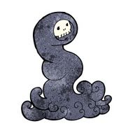 cartoon spooky ghost N157