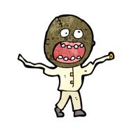 cartoon mad man in straight jacket N6